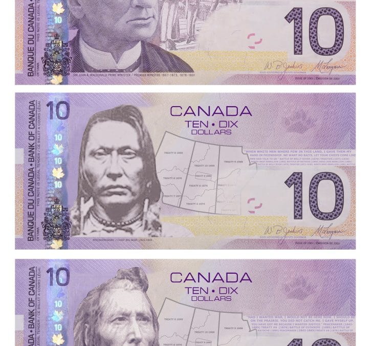 $10.00 Bill: McDonald, Big Bear, Poundmaker
